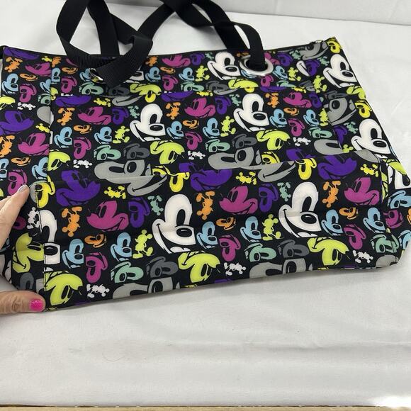 Disney Parks Mickey Mouse Tote Bag Multi Color Large Tote Waterproof - Picture 7 of 14